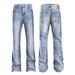 Men's Clothing Cleanfit Men's Retro Straight Leg Flared Jeans Trendy Distressed Vintage Style High Quality Spring Autumn_mkmklike.com