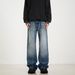 Men's Clothing High Street Design Lightning Pattern Jeans Men's Trendy Loose Straight Versatile Wide Leg Long Pants_mkmklike.com