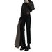 Minghai 89% 25th Autumn/Winter Fleece-Lined Jeans For Women, Petite High-Waisted Straight-Leg Pants That Make Legs Look_mkmklike.com
