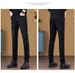 In Stock 2023 Winter Street Men's Black Jeans Fashion Rhinestone Versatile Slim Fit Mid-Waist Long Pants_mkmklike.com