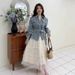 High-end Quality 2025 Spring New Fashion Hong Kong Style Retro Washed Denim Jacket With Belt For Women_mkmklike.com