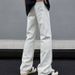 plus Size Flared Jeans American Style Slimming Straight Leg Casual Cropped Fashionable New_mkmklike.com