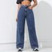 Women's American Style Wide Leg Jeans Trendy Retro Loose Slimming Straight Leg Floor Length 2026 New_mkmklike.com
