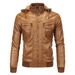 2023 European size men's leather jacket washed leather hooded leather jacket plus velvet warm leather jacket large size men's jacket 1603_mkmklike.com