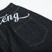 Artistic Embroidered Letter Scimitar Jeans For Men, Design Sense, Three-Dimensional Deconstruction, Multi-Pocket_mkmklike.com