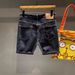 Men's Trendy Brand Slimming Black Denim Shorts Summer Thin Loose Straight Leg Five Point Pants Korean Style Versatile_mkmklike.com