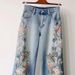 Women's Clothing Embroidery Straight Jeans Spring And Autumn Wide Leg Pants_mkmklike.com
