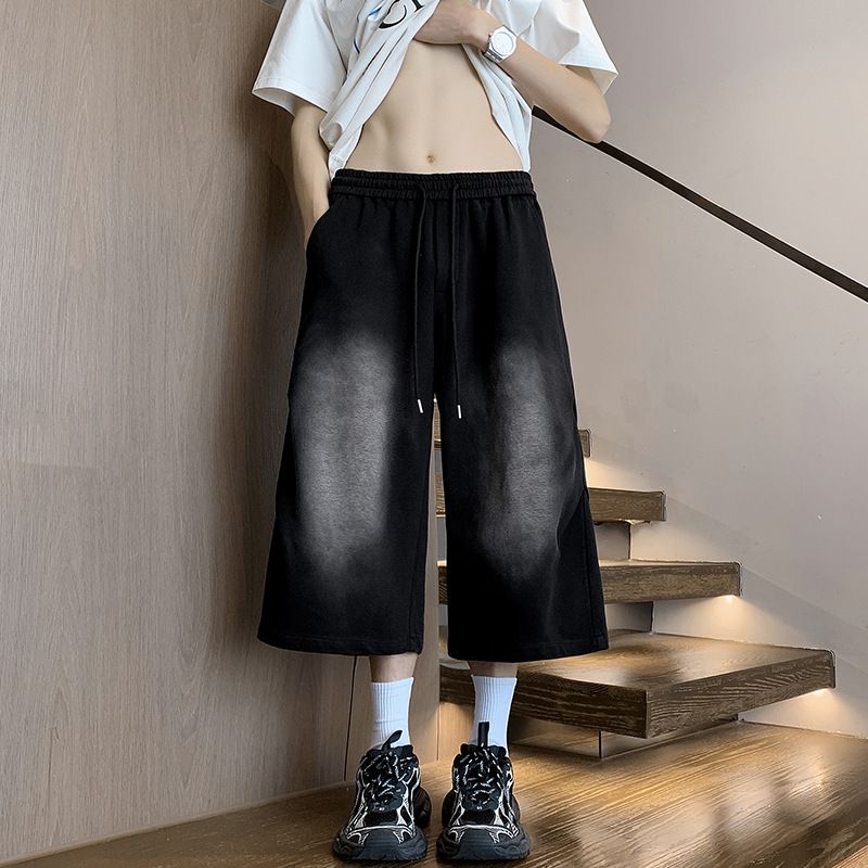 Summer Premium Washed Cotton Cargo Shorts For Men – Retro Style (Black, Sizes M-5xl) Non-Stretch Integrity_mkmklike.com