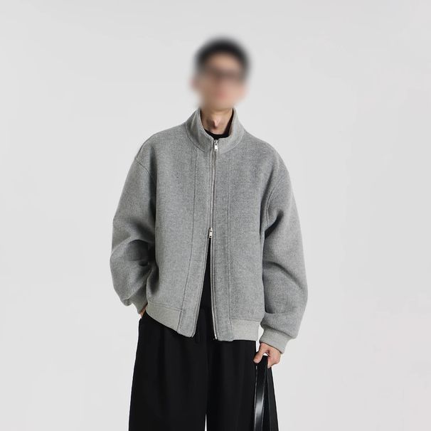 GOOOE77 "Warm Realm" Autumn New Short Loose Fit Stand Collar Fashion Versatile Men's Jacket Coat_mkmklike.com