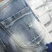 Men's Distressed Denim Shorts - Vintage Blue Washed Cotton Casual Summer Shorts With Rip Details, Loose Fit & Comfortable_mkmklike.com