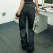 Cleanfit Style Heavy Bootcut Washed Distressed Cat-ear Denim Jeans, Slim Fit Vintage Long Pants For Men_mkmklike.com