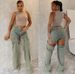 European And American Style Women's Straight Leg Jeans Retro Washed Hollowed out Denim Street Fashion Cross Border Clothing for Women_mkmklike.com