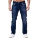 High Quality New Style Men's Slim Double Line Jeans Gold Classic Tricolor Jeans New_mkmklike.com