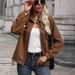 Women's Clothing lapel cardigan autumn new retro Maillard jacket coat_mkmklike.com