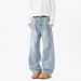 American Washed Jeans Men's Spring And Autumn New Models Gradually Change Old Versatile Teenagers Loose Straight Pants_mkmklike.com