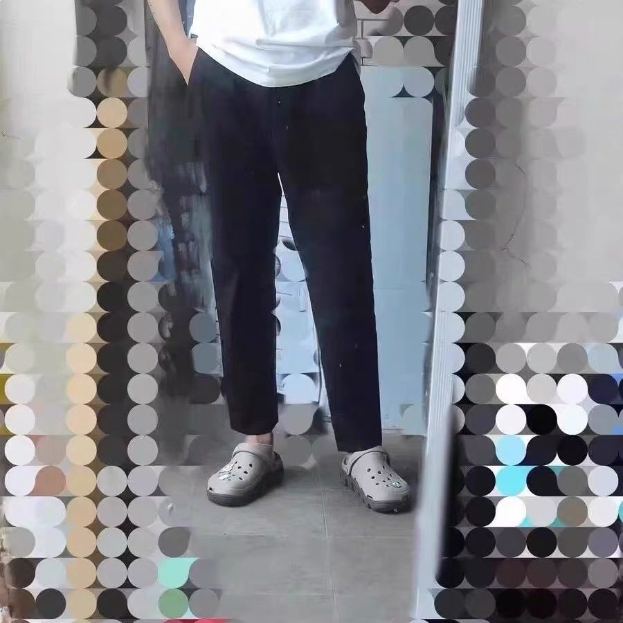 Men's Summer Thin Ripped Denim Shorts Casual Mid-Length American Retro Jacquard Loose Fit Five Point Pants_mkmklike.com