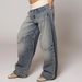 American Retro Street Washed Vintage Blue Unisex Straight Loose Design Casual Jeans_mkmklike.com
