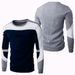 Men's Clothing new spring and autumn men's jacket sweatshirt fashion 3 color stitching men's casual Korean version pullover sweatshirt_mkmklike.com