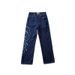 Men's Hip Hop Streetwear Distressed Blue Jeans – Loose Straight Fit Denim Pants (Blue, Waist 30-36, Machine Washable)_mkmklike.com