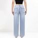 Women's Clothing High Waisted Stretch Wide Leg Trousers, New Style, Hip Lifting Jeans, Street Fashion, Slim Fit, With Pockets, Loose Fit._mkmklike.com