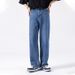 Nordmann Blue Jeans Men Spring Autumn Style American Trendy Brand Casual Guangzhou Xintang Washed Loose Straight Pants_mkmklike.com