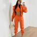 European And American Women's Three-Piece Long Pants Fleece-Lined Hooded Sweatshirt Sports Fashion Casual Winter_mkmklike.com