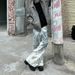 Men's Clothing Men's Retro American High Street Trendy Loose Fitting Floor Length Jeans 3D Printed For Formal & Casual_mkmklike.com