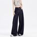 2026 New Denim Blue Wide-Leg Jeans Plus-Size Women, Slimming For Pear-Shaped Body, High-Waisted, Loose, Casual Style_mkmklike.com