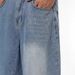 Men's Distressed Denim Shorts – Vintage Washed Light Blue Star-Embellished Cargo Cutoffs (S-Xl, Mid-Rise, Streetwear)_mkmklike.com