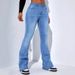 Women's Clothing High-Waisted Flare Jeans - Stretch-Free Classic Straight Leg Pants For Work & Casual (S-3XL)_mkmklike.com