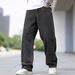 "Men's Summer Loose Straight Leg Jeans – Trendy Light Blue Denim Pants (1046 Blue/Black/Washed Black, S-XXL)"_mkmklike.com