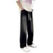 Jeans Men's Spring And Summer American Style Gradual Change Retro Trendy Brand Pants Loose Straight Design Sense Wide Legs Casual Long Pants_mkmklike.com
