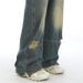 High Street Pants For Men And Women, Loose Wide Straight Leg 2025 Summer New Versatile Ripped Jeans_mkmklike.com