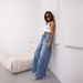 American Retro Straight Ripped Jeans Women's European And American Summer New Wide Leg Pants_mkmklike.com