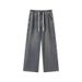Unisex High Street Straight Leg Jeans - Retro Wide Fit Drawstring Pants For Men & Women, Casual Loose Denim Trousers_mkmklike.com
