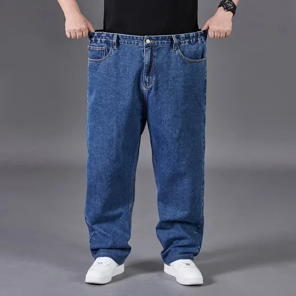 Big Good Quality Large Jumbo Long Pants Plus Size Loose Jeans Men Wearable Seasons Denim Baggy Jean_mkmklike.com