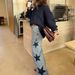 2026 New European And American Cross-Border Women's Fashion Casual Loose Straight-Leg Denim Pants With Pentagram Design_mkmklike.com