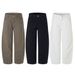 American Style Wide-Leg Denim Men's Vibe Trendy Brand Simple Basic Solid Color Versatile Curved Scimitar Pants_mkmklike.com