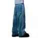 2024 Retro Street Three-bar Jeans Men Spring And Autumn Loose Casual All Straight Leg Wide-leg Pants_mkmklike.com