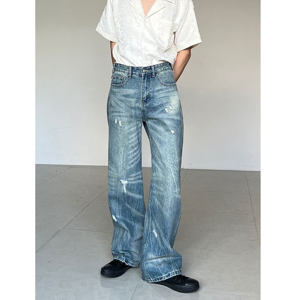 Nordmann Men's Jeans New European American Style Loose Straight Casual Spring And Autumn Trendy Brand Retro Slimming Long_mkmklike.com