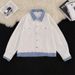 Checkered Denim Jacket With Men's And Women's Design Sense, Loose Washed Jacket Top_mkmklike.com