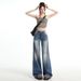 Women's New Autumn Slim Straight-leg Jeans, American Style, Trendy Design, Loose Fit, Slimming, Drapey, Floor-length_mkmklike.com