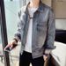 Spring And Autumn New Denim Casual Handsome Lapel Jacket Versatile Light Mature Trend Brand Men's Clothing_mkmklike.com