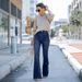 Jeans Flare Pants Women Streetwear Denims Mid Waist High Strecth Pockets Washed Distressed Trousers 2025 Vintage Basics Boot Cut_mkmklike.com