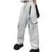 Women's Harajuku plus Size Trousers Jazz Dance Punk Style Chain Detail Heavy Duty Street Hip Hop Pants_mkmklike.com