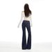 American-style Spicy Girl Low-waist Flared Jeans For Women, Vintage Stretch Bootcut Pants, Spring Edition Slim-fit_mkmklike.com