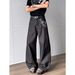 Men's Slim Fit Selvedge Denim Jeans With Floral Embroidery & Slight Flare For Street Style Versatile Streetwear Staple_mkmklike.com