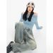 American Retro Distressed Cement Yellow Wide-leg Jeans For Women, New 2025 Model, High-waisted, Loose, Slimming, Drapey_mkmklike.com