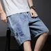 Men's Clothing Summer Thin Men's Denim Shorts Korean Style Trendy Brand Ins Loose Casual Five Point Pants For Boys_mkmklike.com
