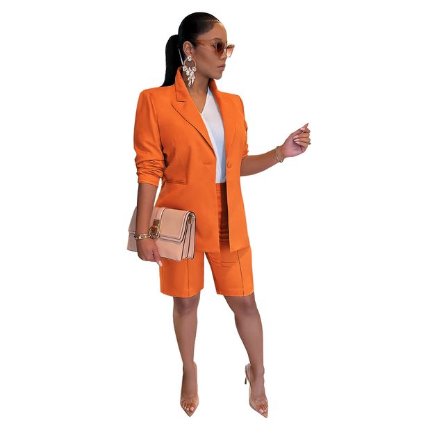 Women's Clothing suit jacket shorts suit OL office commuting solid color spring and autumn_mkmklike.com